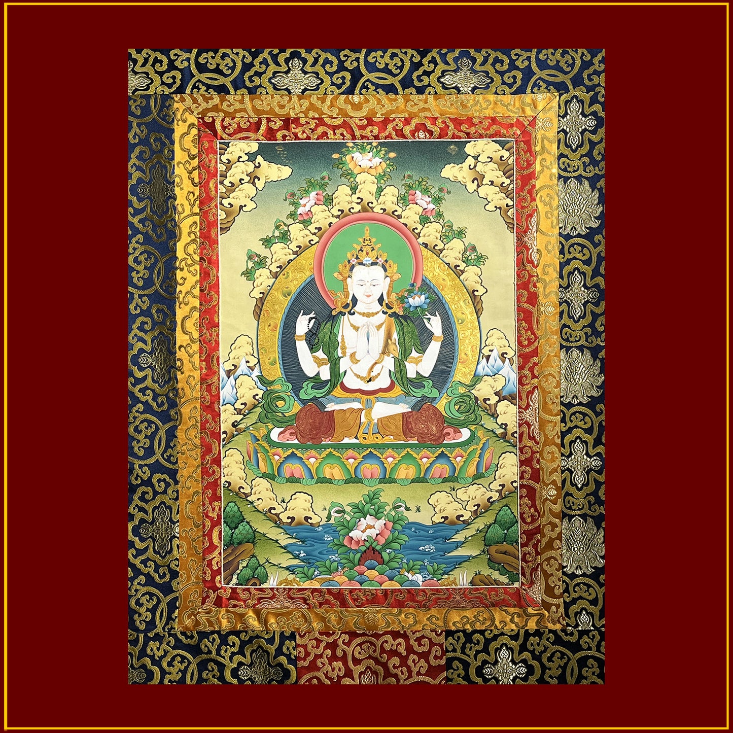 4-Armed Chenrezigs Thangka Painting