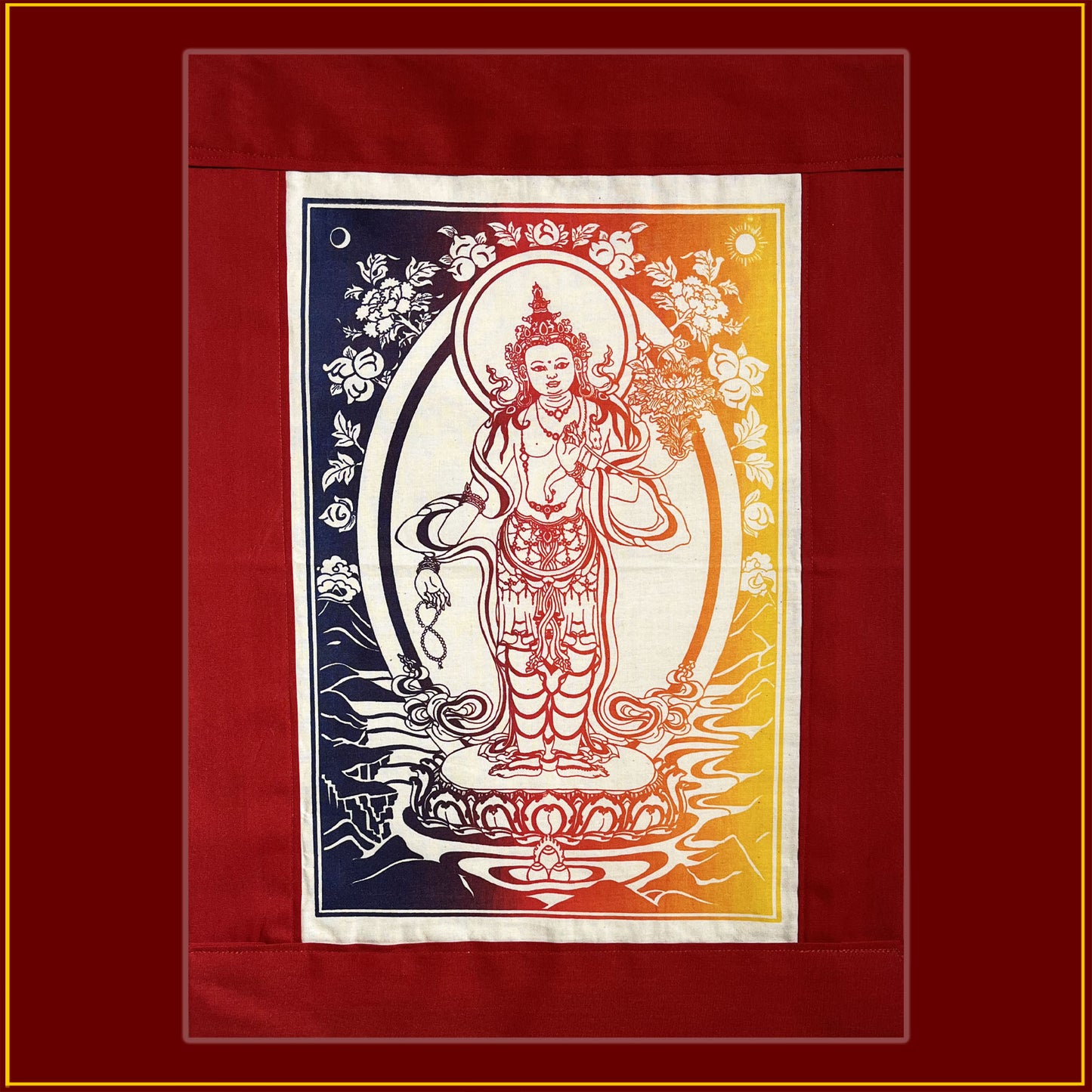 Standing Avalokiteshvara with Cloth Border - 12"x17"