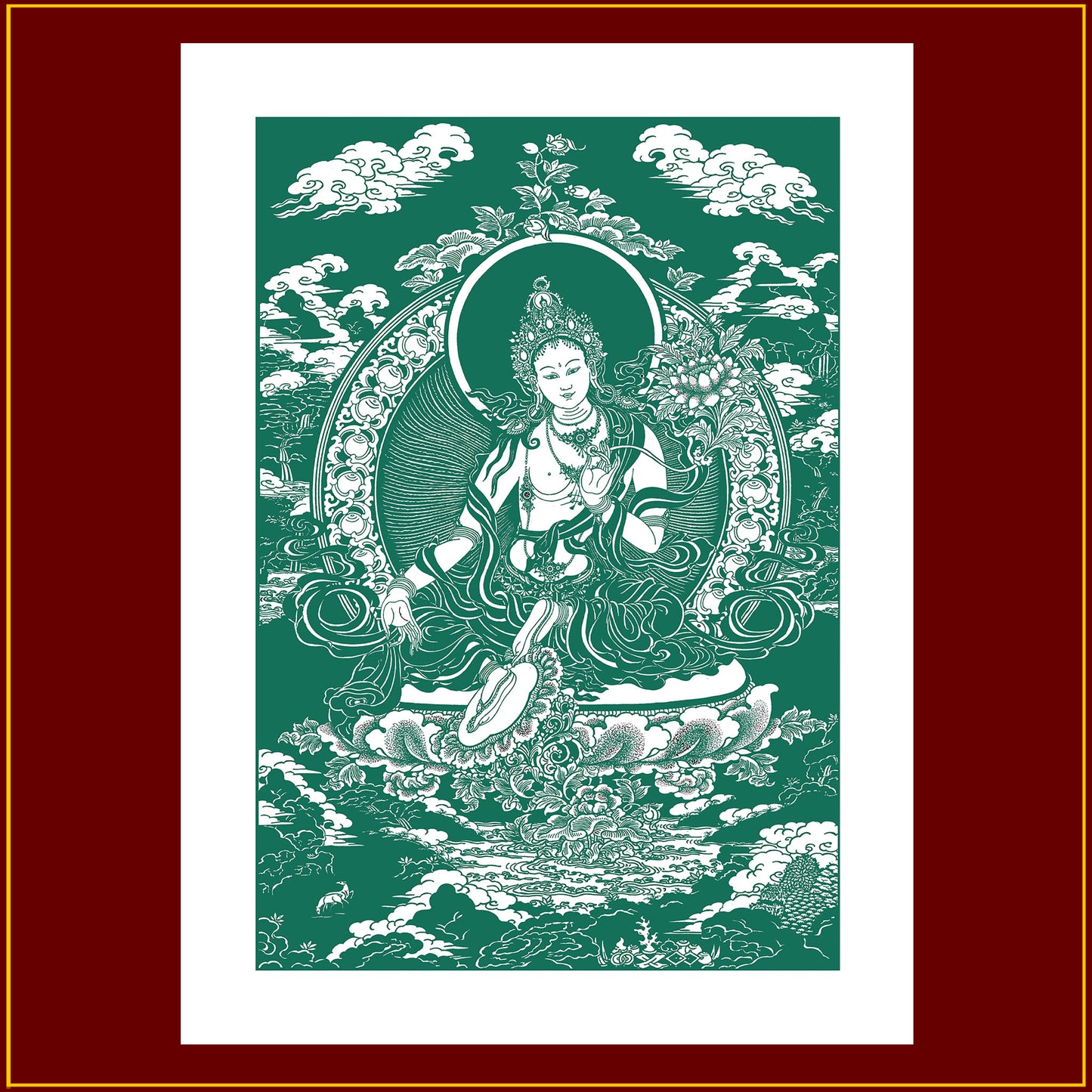 Green Tara (15" X 21")